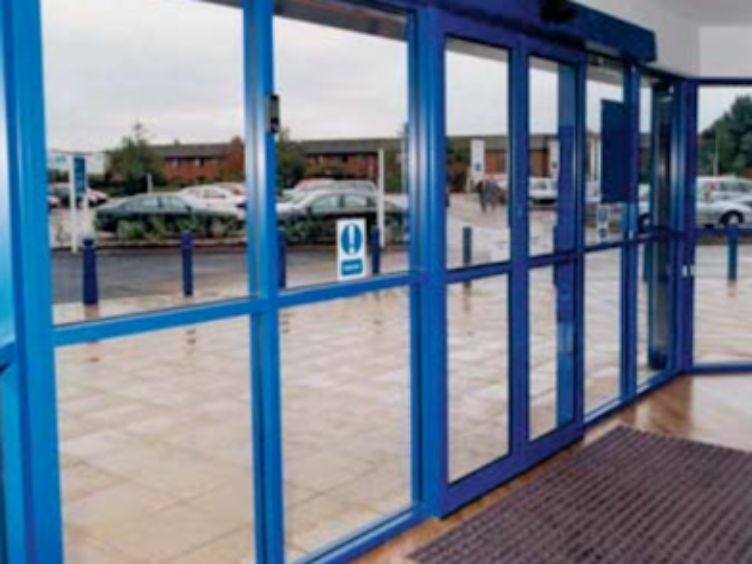 parking lot outside access doors