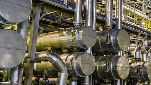 Piping system at an industrial facility