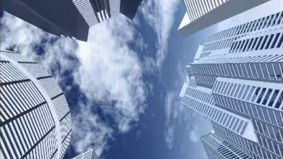 Buildings ants eye view