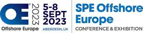 Logo of the SPE Offshore Europe 2023 conference at Aberdeen