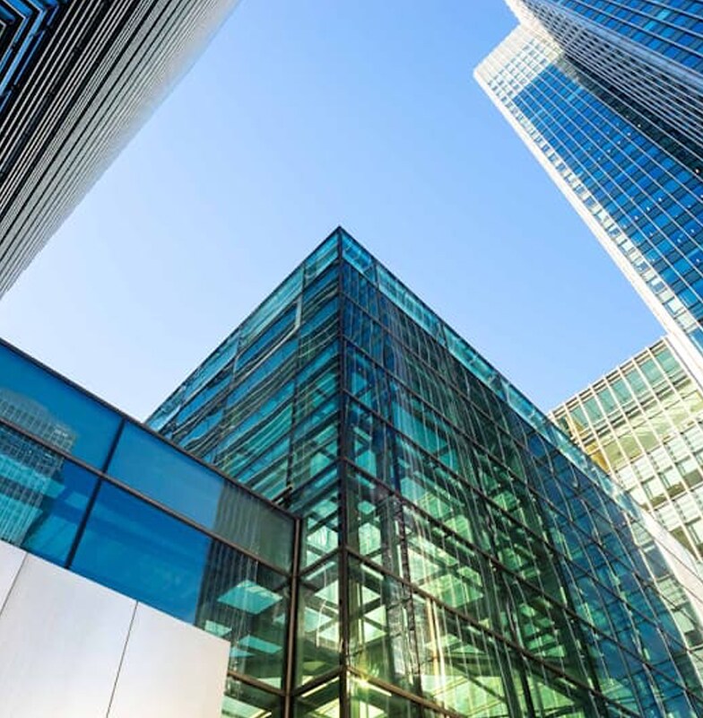 High rise office buildings in a business area