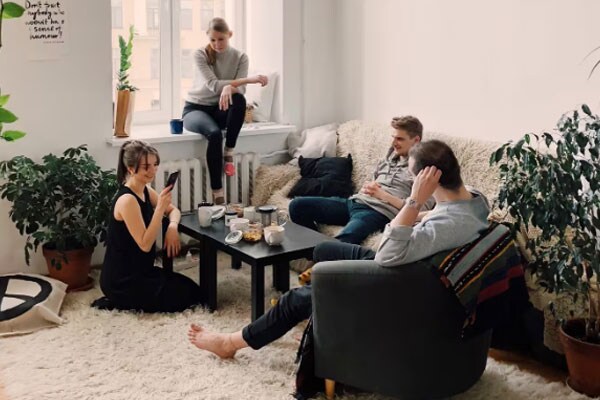 people in a living room