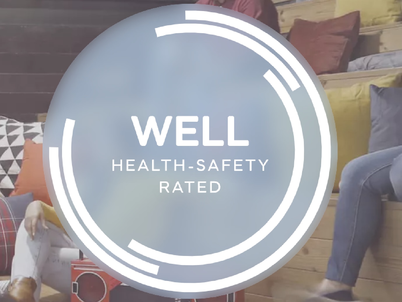 A logo displaying a health and safety rating by the Well organisation
